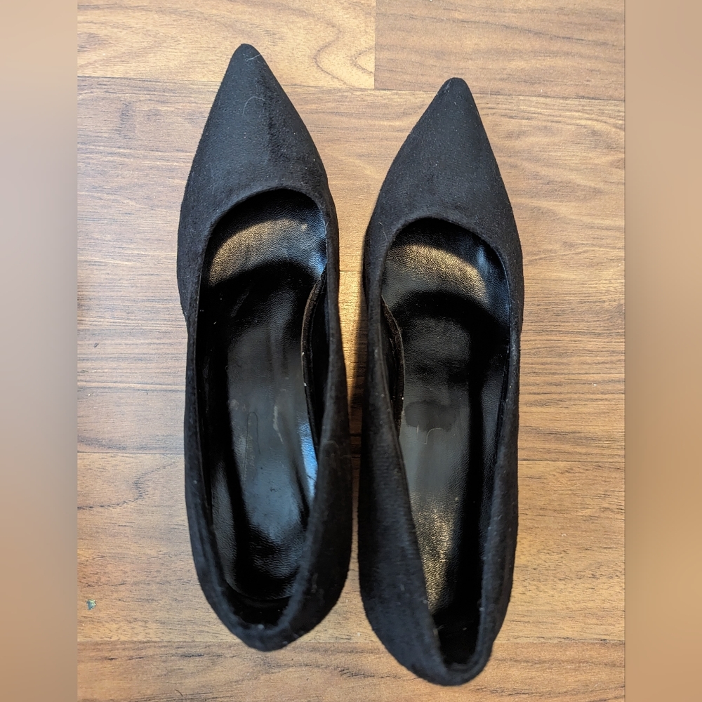 Suede high heels